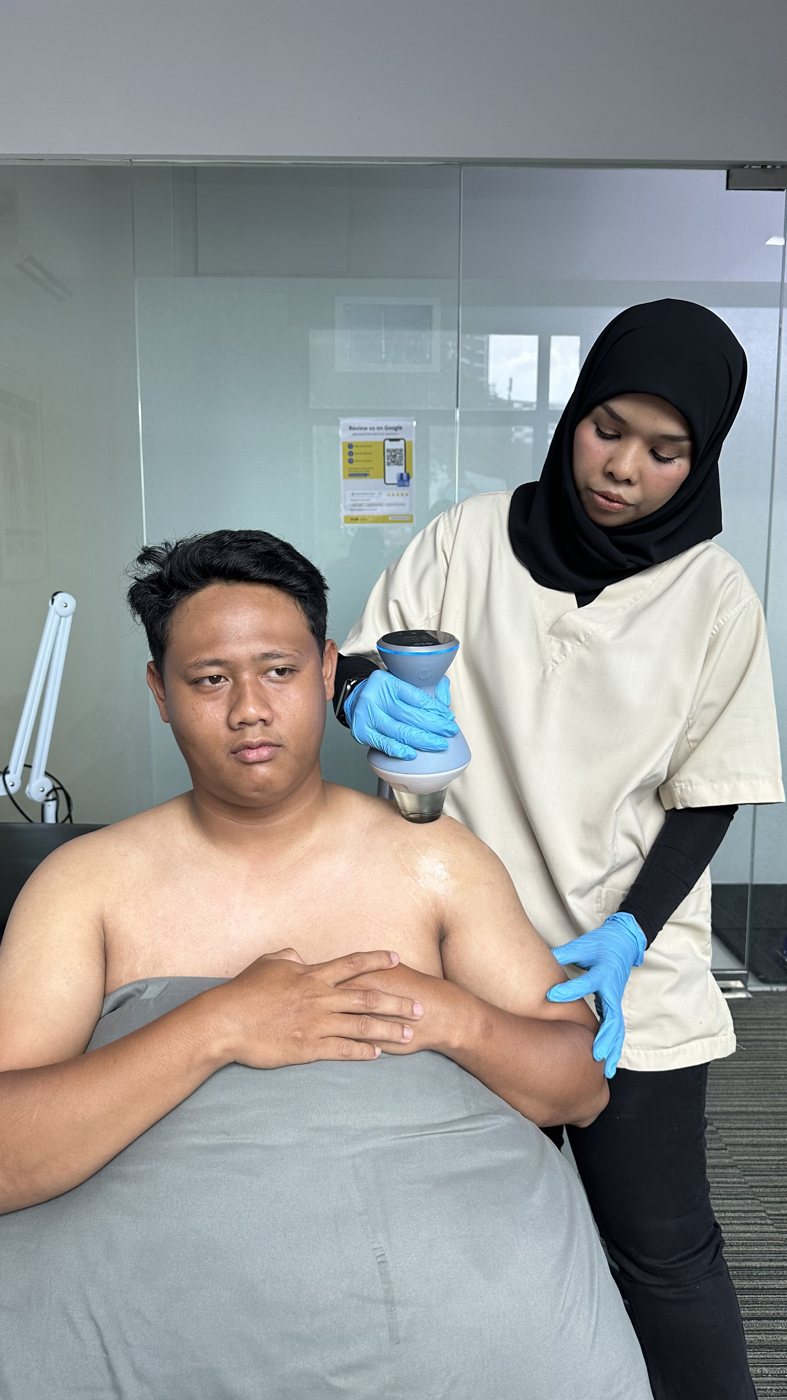 Sports injury rehabilitation for shoulder injury